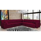 Sofá Magno 4.57x3.32m De Canto, Retrátil E Reclinável - Vinho