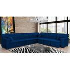 Sofá Magno 4.57x3.77m De Canto, Retrátil E Reclinável - Azul