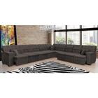 Sofá Magno 4.57x4.57m De Canto, Retrátil E Reclinável - Marrom