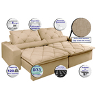 Sofá Magnum 2,02m Retrátil, Reclinável Com Molas No Assento E