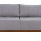 Sofá Maldivas 1,70 Linho Grafite Fixo Base Madeira Living Imp