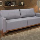 Sofá Maldivas 2,00 Linho Grafite Living Base Madeira