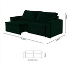 Sofa Malibu 2 Lugares 200 Cm Pes De Madeira Talento Móveis