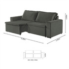 Sofa Malibu 3 Lugares 220 Cm Pes De Madeira Talento Móveis