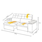 Sofá Manaus 180 Cm Retratil E Reclinável Cappuccino