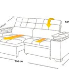 Sofá Manaus 180cm Retrátil E Reclinável Champanhe