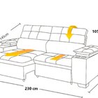 Sofá Manaus 230cm Retrátil E Reclinável Champanhe