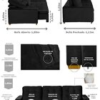 Sofá Manaus Modular 6 Lugares 305cm Mt Retrátil E Reclinável