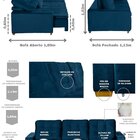 Sofá Manaus Modular 6 Lugares 305cm Retrátil E Reclinável Yes