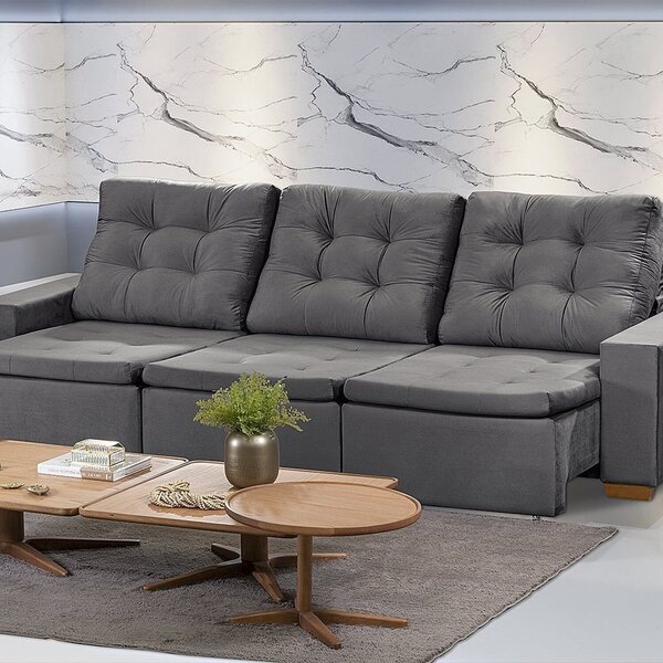 Sofá Manaus Modular 6 Lugares 305cm Retrátil E Reclinável Yes