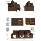 Sofá Manaus Modular 6 Lugares 3.05 Mt Retrátil E Reclinável V