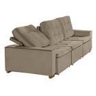 Sofá Manaus Modular 6 Lugares Retrátil E Reclinável Veludo No