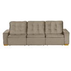 Sofá Manaus Modular 6 Lugares Retrátil E Reclinável Veludo No