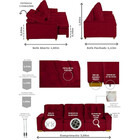 Sofá Manaus Modular 6 Lugares Retrátil E Reclinável Veludo No