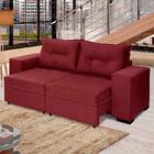 Sofá Marrocos Retrátil 2,00 Mts Pluma Vinho