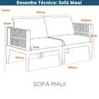 Sofá Maui Para Área Externa 2 Lugares - Cinza