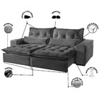 Sofá Máximo 2,30 Mts Retrátil E Reclinável 3 Lugares Suede Ci