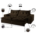 Sofá Máximo 2,30 Mts Retrátil E Reclinável 3 Lugares Suede Ma