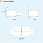 Sofá Máximo 3 Lugares Retrátil Reclinável 2.30m Veludo Mundia