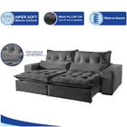 Sofá Máximo 3 Lugares Retrátil Reclinável 2.30m Veludo Mundia