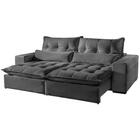 Sofá Máximo 4 Lugares Retrátil Reclinável 2.50m Veludo Mundia