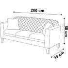 Sofá Messina 3 Lugares - Linoforte - Cinza