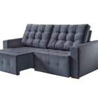 Sofá México Retrátil E Reclinável 200cm Cinza