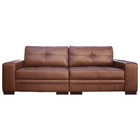 Sofá Milano 02 Lugares Couro Conhaque A110 170 Cm Pés De Made