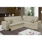 Sofá Milão 2.50mx2.50m De Canto, Retrátil E Reclinável - Bege