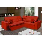 Sofá Milão 2.50mx2.50m De Canto, Retrátil E Reclinável - Verm