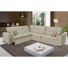 Sofá Milão 2.50mx3.75m De Canto, Retrátil E Reclinável - Bege