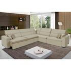 Sofá Milão 3.75mx3.75m De Canto, Retrátil E Reclinável - Bege