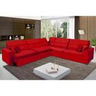 Sofá Milão 3.75mx3.75m De Canto, Retrátil E Reclinável - Verm