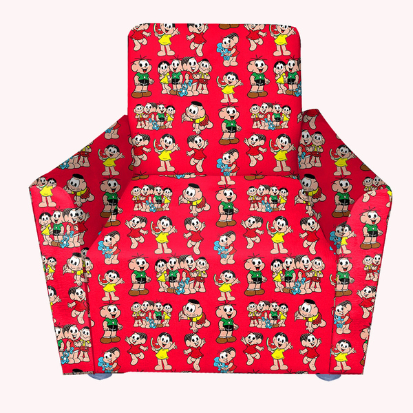 Sofá Mini Poltrona Infantil Angel Mini Monica Vermelho