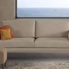 Sofá Moderno Off White Com 2 Lugares