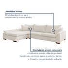 Sofá Modulado Com Chaise E Almofadas Soltas Dominique Base Em