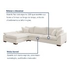Sofá Modulado Com Chaise E Almofadas Soltas Dominique Base Em