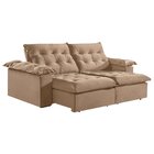 Sofá Modulado Retrátil E Reclinável 210cm Genebra   Capuccino