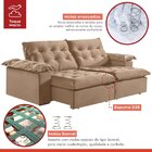 Sofá Modulado Retrátil E Reclinável 210cm Genebra   Capuccino