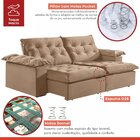Sofá Modulado Retrátil E Reclinável 290cm Genebra   Capuccino