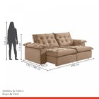 Sofá Modulado Retrátil E Reclinável 290cm Genebra   Capuccino