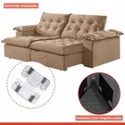 Sofá Modulado Retrátil E Reclinável 290cm Genebra   Capuccino