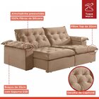 Sofá Modulado Retrátil E Reclinável 290cm Genebra   Capuccino