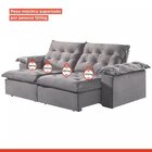 Sofá Modulado Retrátil E Reclinável 290cm Genebra   Cinza Cla
