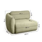 Sofá Modular 100cm Com Braço Esquerdo Orla Cabecasa Madeiraor