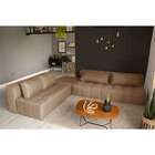 Sofá Modular 2 E 3 Lugares Com Puff Soho Linho Bege