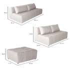 Sofá Modular 2 E 3 Lugares Com Puff Soho Linho Cru