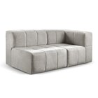 Sofá Modular 2 Lugares Bouclé Cinza