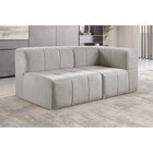 Sofá Modular 2 Lugares Bouclé Cinza