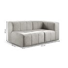 Sofá Modular 2 Lugares Bouclé Cinza